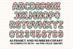 Christmas Alphabet png clipart, christmas letters doodle Product Image 3