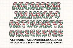 Christmas Alphabet png clipart, christmas letters doodle Product Image 3