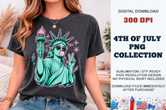 Bubble Gum Liberty PNG | Cool Statue of Liberty DTF Product Image 10