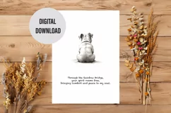 Digital download, Pet sympathy card, bulldog dog sympathy Product Image 1