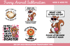Funny Animal Sublimation PNG Product Image 1