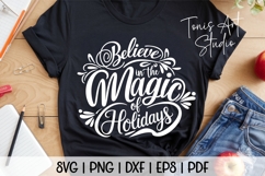 Believe in the Magic of Holidays SVG Christmas Design Product Image 1