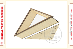 American Flag Memorial Box v108 ready laser cut vector file Product Image 9