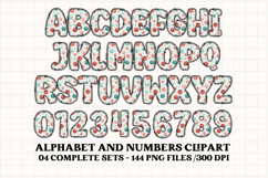 Christmas Alphabet png clipart, christmas letters doodle Product Image 3