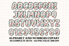 Christmas Alphabet png clipart, christmas letters doodle Product Image 3