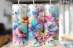 Glitter Butterfly Sublimation - Butterfly Tumbler Design Product Image 1