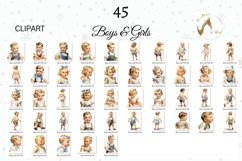 Retro Boys and Girls Clipart Bundle Product Image 2
