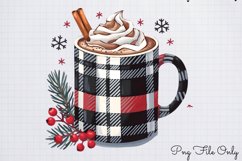 Black White Plaid Christmas PNG Product Image 1