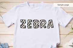 Zebra Print Alphabet SVG, Animal Letters Product Image 9