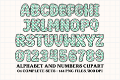 Christmas Alphabet png clipart, christmas letters doodle Product Image 3