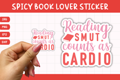 Printable Spicy Book Lover Sticker | Counts As Cardio Product Image 1