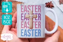 Christian Easter Mug Wrap PNG, Christian mug PNG sublimation Product Image 1