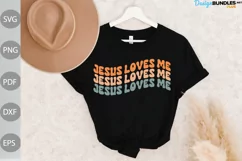 Christian Quote SVG Cut Files / Jesus Loves Me SVG Design Product Image 1