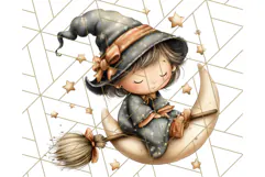 Spooky Little Witches Halloween Clipart PNG Product Image 5