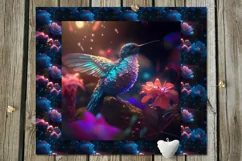 Hummingbird & flowers | Sublimation skinny tumbler designs Product Image 9
