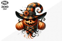 Halloween Pumpkins Sublimation - Clipart PNG Design Product Image 1