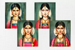 Desi art, Indian woman digital print 23 PNG Product Image 10