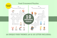 PreSchool 10 Food Crossword Activity Pages for Kids Product Image 9