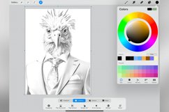 80 Procreate Stylish Animals haute couture Stamp Brushes Product Image 4
