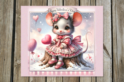 Valentine mouse | 4 love Skinny tumbler sublimation designs Product Image 5