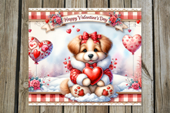 Valentine puppy | 4 love Skinny tumbler designs Product Image 5
