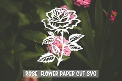 Rose Flower SVG I Rose Flower Vinyl Decal, Paper Cut Rose Product Image 1