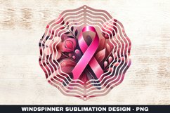 Cancer Awareness Ribbon Wind Spinner Sublimation Design Product Image 1
