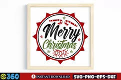 Merry christmas SVG, Farmhouse Christmas Sign SVG Product Image 3