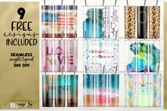 Floral tumbler sublimation wrap design png Product Image 6