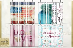 Floral tumbler sublimation wrap design png Product Image 5