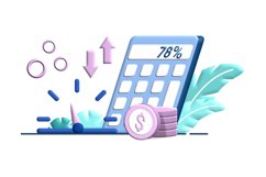 Inflation Business 3d flat Illustration for business finance Product Image 3