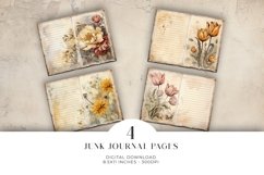 Floral Chic Junk Journal Digital Paper Bi-fold Product Image 1