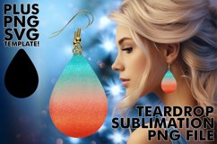 Ombre Shimmer: Glitter Teardrop Earrings Product Image 1