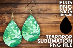 Sublimation-Ready Green Earrings Product Image 1