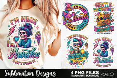 Funny Skeletons Sarcastic Retro PNG Sublimation Product Image 3