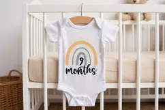 9 Months SVG | Baby Milestone SVG | Baby SVG | Newborn SVG Product Image 2