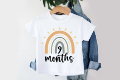 9 Months SVG | Baby Milestone SVG | Baby SVG | Newborn SVG Product Image 3