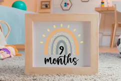 9 Months SVG | Baby Milestone SVG | Baby SVG | Newborn SVG Product Image 4