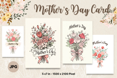 Mother&#039;s Day Card Happy MOM flower Printable Gift Card_9 Product Image 1