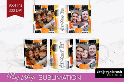 Halloween Photo Mug Wrap PNG - Brush Stroke Picture Frame Product Image 1