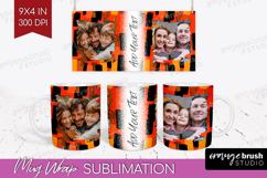 Halloween Photo Mug Wrap PNG - Brush Stroke Picture Frame Product Image 1