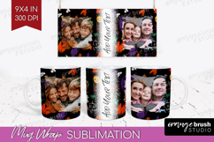 Halloween Photo Mug Wrap PNG - Brush Stroke Picture Frame Product Image 1