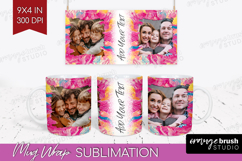 Brush Stroke Photo Mug Wrap PNG - Abstract Texture Picture Product Image 1
