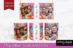 Brush Stroke Photo Mug Wrap PNG - Abstract Texture Picture Product Image 1