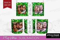 Glitter Photo Mug Wrap PNG - Sparkle Picture Frame Mug Product Image 1