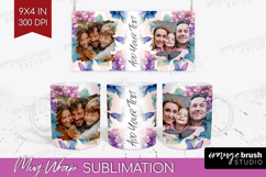 Floral Photo Mug Wrap PNG - Sping Flowers Picture Frame Mug Product Image 1