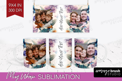 Floral Photo Mug Wrap PNG - Sping Flowers Picture Frame Mug Product Image 1