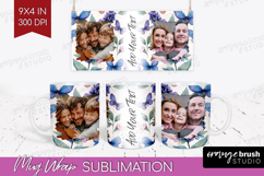 Floral Photo Mug Wrap PNG - Sping Flowers Picture Frame Mug Product Image 1