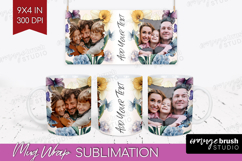 Floral Photo Mug Wrap PNG - Sping Flowers Picture Frame Mug Product Image 1
