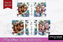 Floral Photo Mug Wrap PNG - Sping Flowers Picture Frame Mug Product Image 1